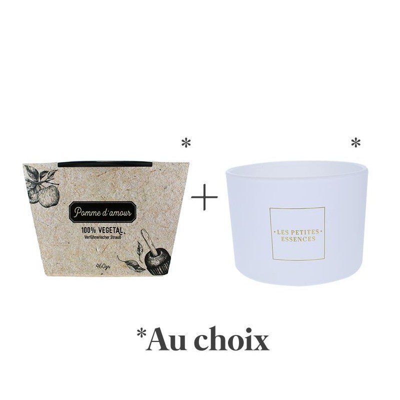 Lot Recharge végétale + verre à bougie