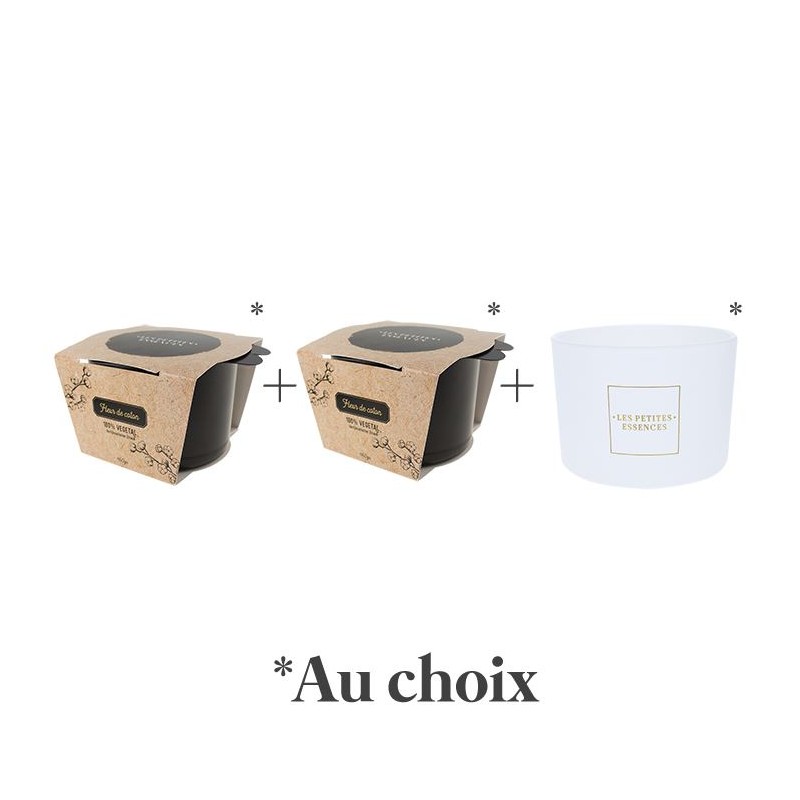 Lot de 2 recharges + 1 verre au choix